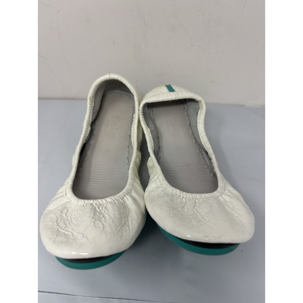 Tieks by Gavrieli Ballet Flat Womens Leather Slip on shoes White Size 8